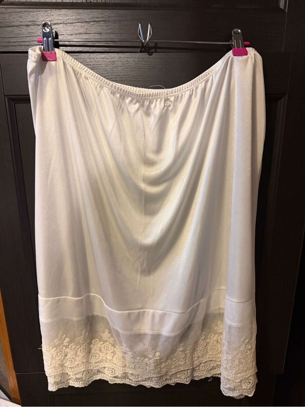 Altar'd State White Lace-Hem Half Slip